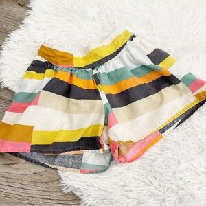 Tea Collection Colorful Shorts Girls 4 Linen Cotton Natural Fiber